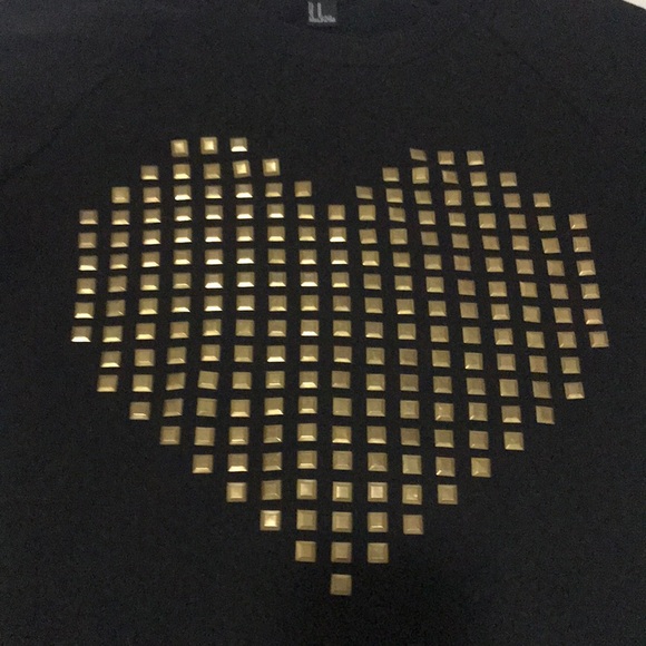 Black Heart Bedazzled Sweater - Picture 2 of 3